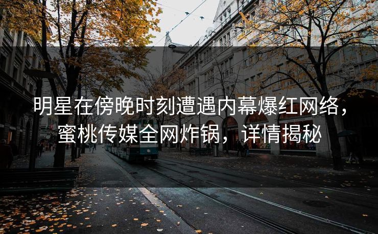 明星在傍晚时刻遭遇内幕爆红网络，蜜桃传媒全网炸锅，详情揭秘
